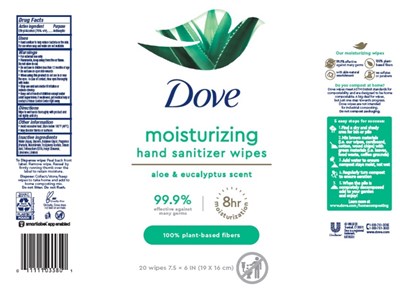 Dove Sanitizer Wipes Aloe (Dove Hand Sanitizer Wipes Aloe)